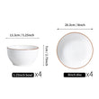 8-Piece Elegant Porcelain Tableware Set – Premium Ceramic Bowls & Plates for Home & Gift