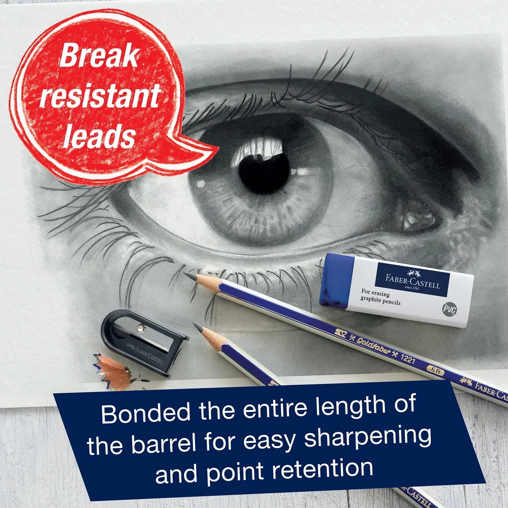 Graphite Sketch & Shading Set – 6 Piece Drawing Pencils with Accessories for Beginners & Adults ✏️