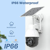 AOSU 3MP PTZ Solar Security Camera – Wireless Outdoor CCTV with 5000mAh Battery, AI PIR Motion Detection & 2-Way Audio (4/8/12PCS Set)
