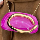 Women’s Retro PU Leather Clutch Bag – Elegant Evening Party Shoulder Crossbody Purse with Chain Strap & Phone Holder