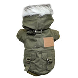 Dog Winter Jacket with Harness – Heavy-Duty Warm Coat & Hoodie Vest for Outdoor Hiking (Small–Large Dogs)