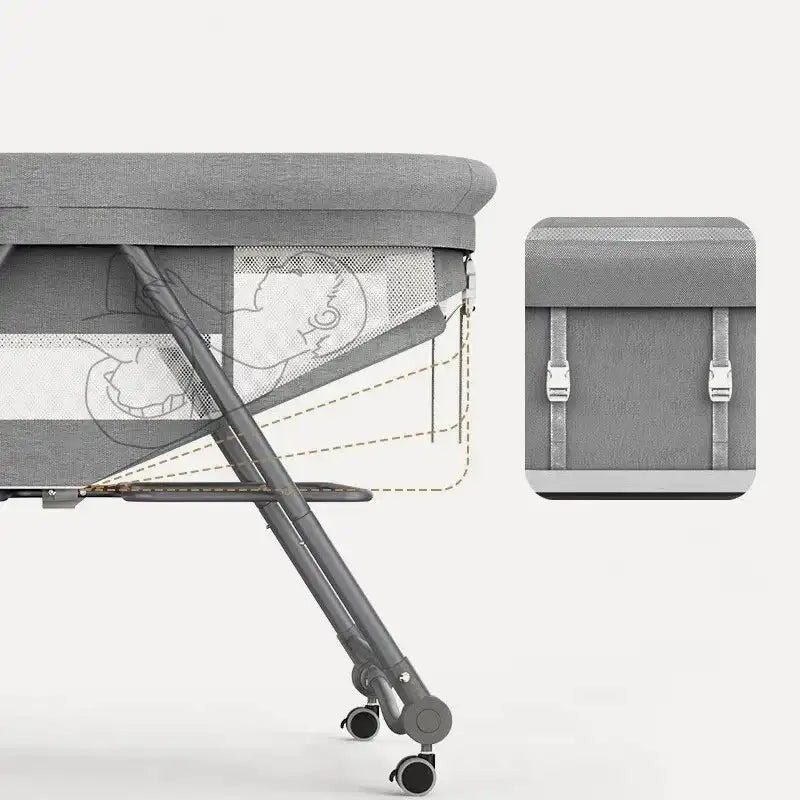 Sejoy 3-in-1 Rocking Crib Baby Bassinet & Newborn Beside-Sleeper – Convertible Infant Sleeping Bed