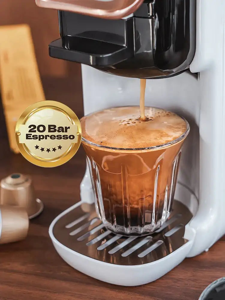 HiBREW 5-in-1 Multiple Capsule Coffee Machine – 20Bar Espresso Maker for Nespresso, Dolce Gusto, ESE Pods & Ground Coffee