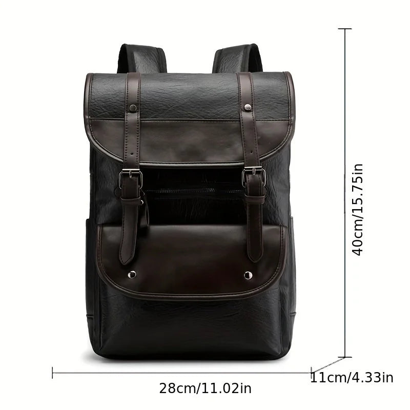 Extra Large Waterproof PU Casual Backpack – Multifunctional Outdoor & Travel Bag for Men