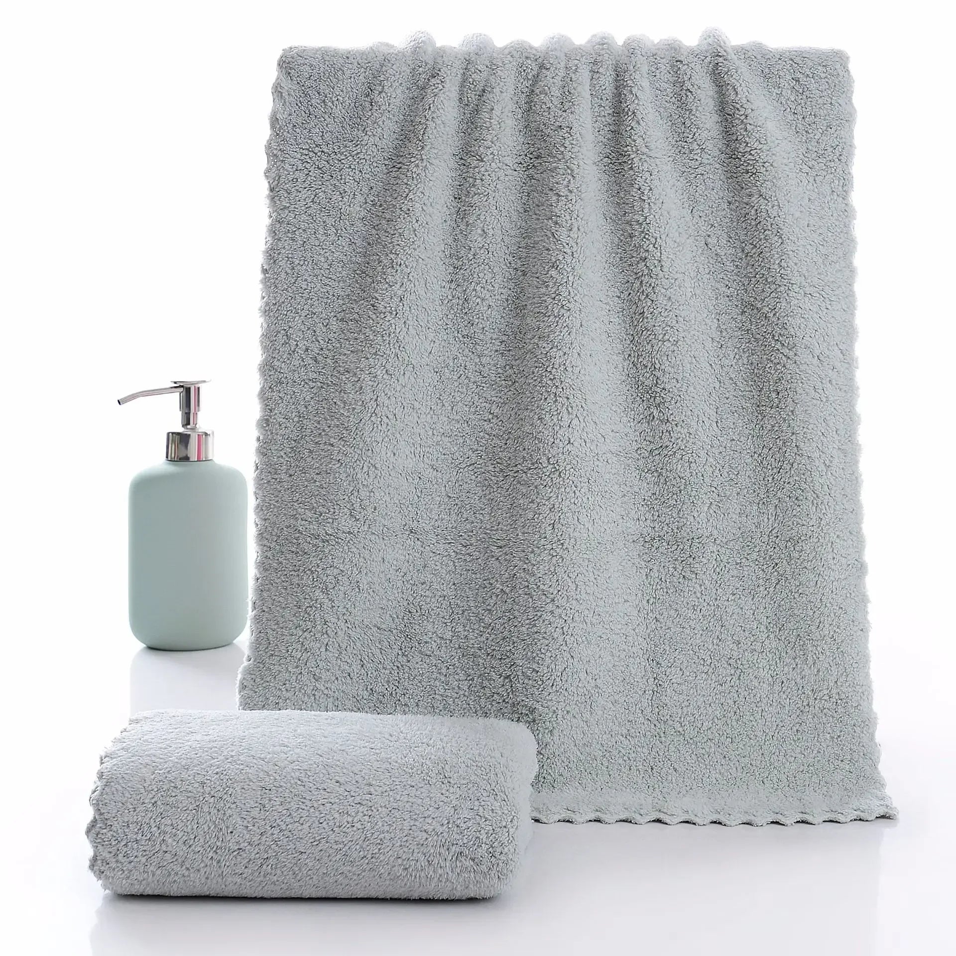 Coral Velvet Bath Towel Set – Soft, Plush & Highly Absorbent Household Towels