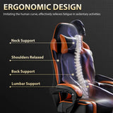 Reclining Gaming Chair with Footrest – PU Leather Ergonomic Gamer Chair - PulinGO