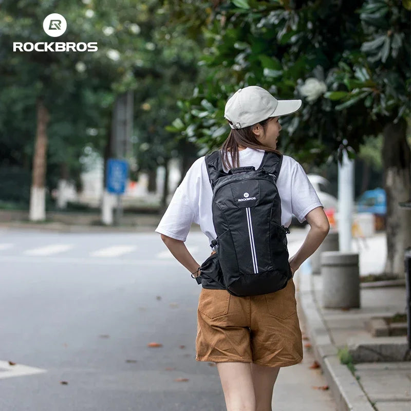 ROCKBROS Hiking & Cycling Backpack – Rainproof Sport Bag for Outdoor Travel with High Capacity & Breathable Design