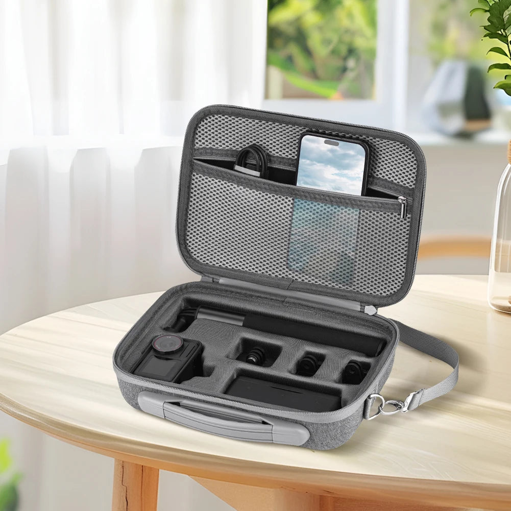 Hard-Shell Carry Case for DJI Osmo Action 5/Action 5 Pro – Waterproof with Shoulder Strap