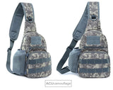 Tactical Sling Crossbody Backpack – MOLLE EDC Chest Bag with Water Bottle Holder | Outdoor Travel Shoulder Pack