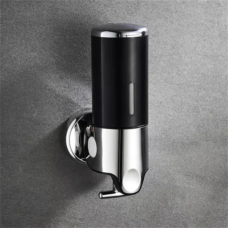 Wall-Mount Bathroom Liquid Soap Dispenser – Refillable Hand Sanitizer, Shampoo & Shower Gel Container