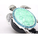 🐢 Aquamarine Enamel Sea Turtle Badge Reel – Retractable ID Card Holder Clip for Nurses, Teachers & Office Staff