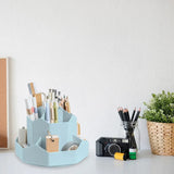 360° Rotating 9-Slot Desktop Stationery Organizer – Pen & Pencil Stand