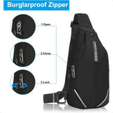 Waterfly Small Crossbody Sling Backpack — Anti-Theft Chest & Shoulder Travel Bag
