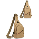 Men’s Casual Outdoor Chest Bag – Multi-Functional Sports Shoulder Messenger with Water Bottle Pouch & Crossbody Design