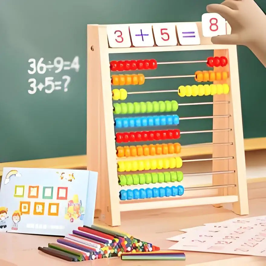 Colorful Wooden Abacus – Early Education Math Toy for Kids 👶🔢