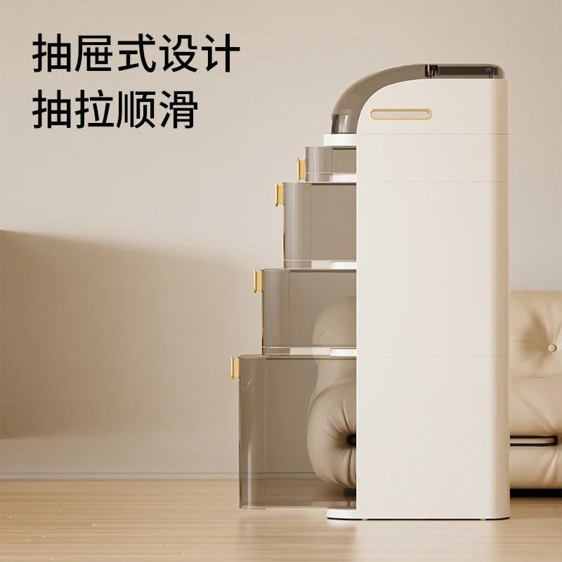 Slim Gap Storage Cabinet – 18 cm Narrow Multi-Layer Plastic Organizer for Bathroom & Kitchen