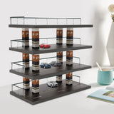 1 : 64 Scale Acrylic Parking Lot Scene Model – 4-Layer Car Garage Diorama Showcase