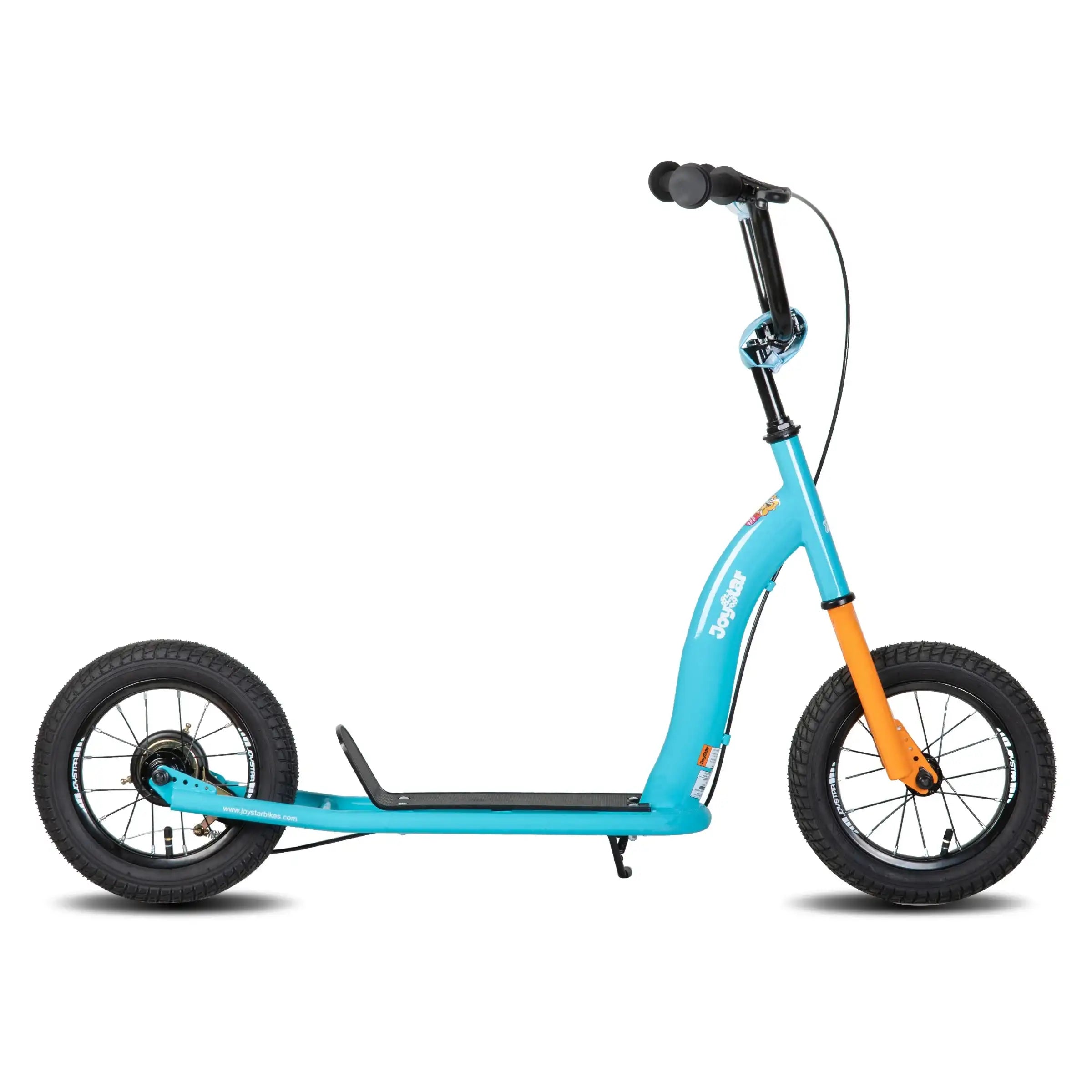 Joystar Kids Kick Scooter – Adjustable Handlebar, 12″ Inflatable Wheels, Rear Drum Brakes