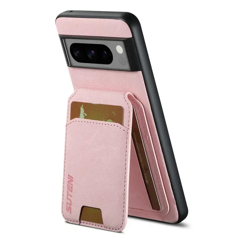 Luxury Leather Wallet Phone Case – Magnetic Pocket Cover with Card Holder for Google Pixel 6/7/8/9 Pro & A Series