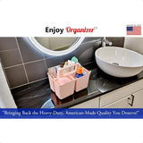 Shower Caddy & Organizer with Handle – 3-Compartment Portable Storage Bin for Bathroom, Dorm & Gym