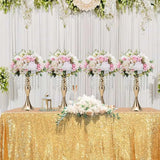 4-Piece Gold Crystal Flower Stand Set – Elegant Wedding Centerpieces & Home Décor Vases for Parties, Anniversaries & Events