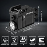 Rechargeable Pistol Light & Green Laser Combo – Rail Mounted Flashlight with Strobe Mode & Magnetic Charging 🔦🔋