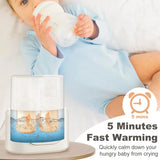 10-in-1 Baby Bottle Warmer 🍼 – Dual Fast Heating, Defrost, Steam Sterilizer & Night Light for Milk & Formula