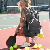 Large-capacity pickleball racket backpack – portable paddle bag rucksack for hiking, sports, traveling & outdoor outings
