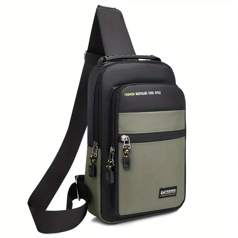 Men’s Casual Oxford Crossbody Sling Bag – Fashion Sports Travel Shoulder Bag with Lightweight Design for Daily Use