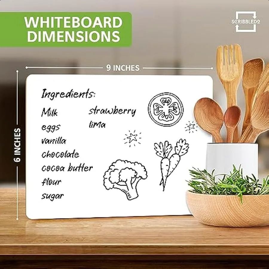 Small Dry Erase Whiteboard – 6" x 9" Mini Handheld Lapboard for Classroom, Office & Home ✍️