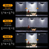 Solar Security Lights – 3000LM 3-Head Motion Sensor Flood Lights, 150° Wide Angle, Auto On/Off, 3 Modes (1/2/4 Pack Options)