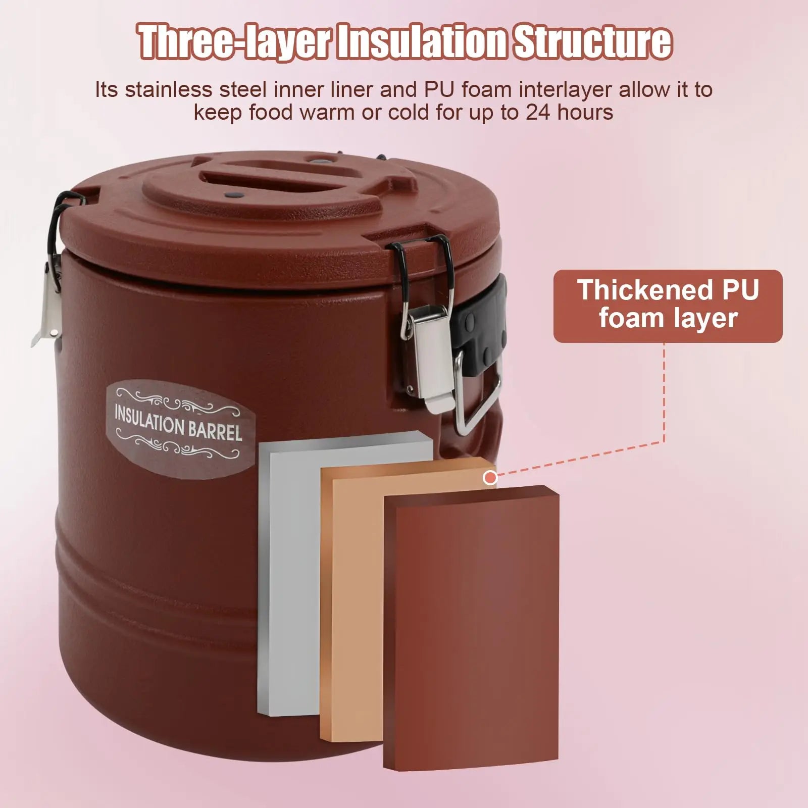 15.9QT Insulated Soup Container – 4-Gallon Commercial Food Warmer & Cooler for Catering & Events 🍲❄️🔥