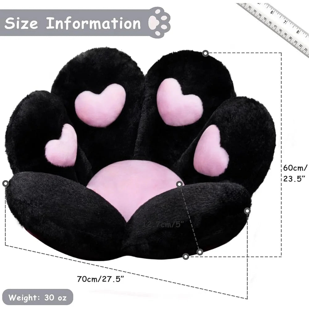 Cute Cat Paw Cushion – Plush Soft Gaming & Office Chair Cushion, Comfy Cat Paw-Shaped Floor Mat & Pillow for Home or Office