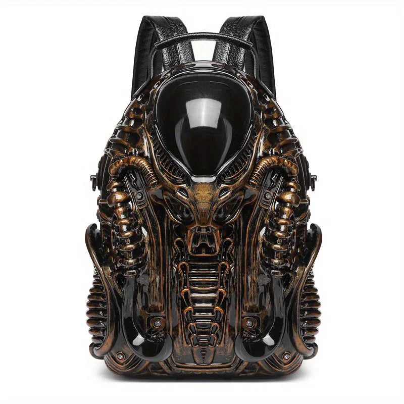 Cyberpunk Alien Graphic Unisex Backpack – Personalized Creative Design