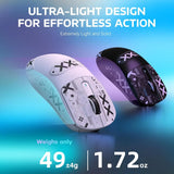 Attack Shark X3 Wireless Gaming Mouse – 49g Lightweight Tri-Mode Mouse with PAW3395 26K DPI Sensor, 200h Battery & 5 Buttons