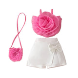 Floral Sleeveless Vest, Shorts & Bag 3-Piece Set for Toddler Girls (Ages 0-4Y)