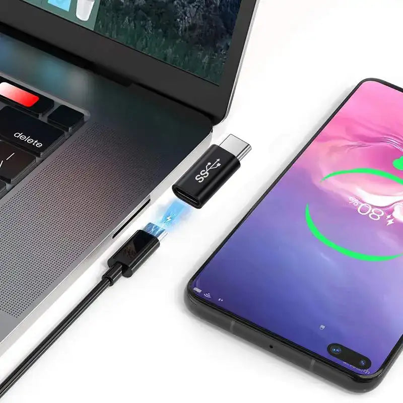 Type-C Male to Female Adapter USB-C Converter for Phone & Tablet Devices