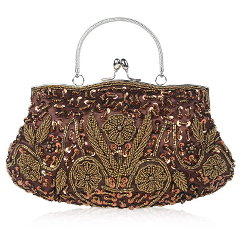 Retro Beaded Embroidered Clutch Bag – Elegant Handmade Mini Handbag for Women, Weddings, Parties & Special Gifts