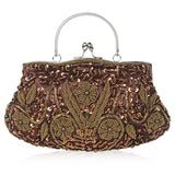 Retro Beaded Embroidered Clutch Bag – Elegant Handmade Mini Handbag for Women, Weddings, Parties & Special Gifts