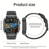 LIGE Outdoor Sports Fitness Smartwatch – 1.96" Screen, Bluetooth Calling, Waterproof, Blood Oxygen Tracking ⌚✨
