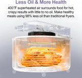 8.5 QT Large Capacity Air Fryer with Clear-View Window – Family Size Non-Stick Basket