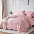 7-Piece “Bed-in-a-Bag” Comforter Set – Queen Size Solid Geometric Design Bedding Bundle (Sheets, Pillowcases & Comforter)