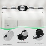 Modern Minimalist Bathroom Vanity Light – 5-Bulb LED Wall-Mounted Fixture with Frosted Glass Shades (Black Finish)