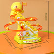 Duck Stairs Climbing Toy – Electric Track Slide with Flashing Lights & Music, Roller Coaster Duck Toy Gift for Kids & Toddlers