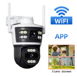 5MP Dual-Lens PTZ WiFi Security Camera – Outdoor Night Vision CCTV, Motion Detection & Baby Monitor 📹🌙