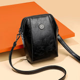 Women’s Retro PU Crossbody Bag — Waterproof Scratch-Resistant Phone Wallet Messenger Purse