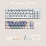 Redragon BS8772 Wireless Keyboard & Mouse Combo – 78-Key Low-Profile Mechanical Keyboard with 2.4GHz Wireless & 2400 DPI Ergonomic Mouse