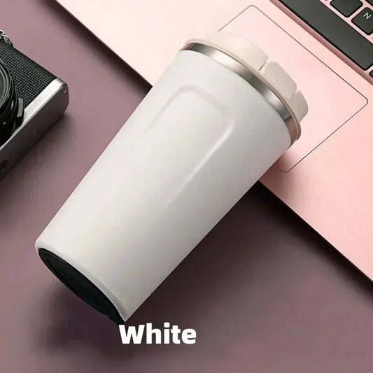 Travel Stainless Steel Coffee Mug 380–510ml – Leak-Proof Vacuum Insulated Thermal Cup