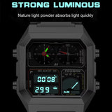 FOXBOX Men’s Electronic Sports Watch – Waterproof, Luminous Dial, Stainless Steel Strap & Alarm ⌚✨