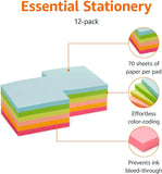 24-Pack Assorted Color Sticky Notes – 3×3 Inch Desk Notes for Office & School 📝🌈